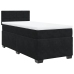 Cama box spring individual con colchón tela negro