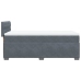 Cama box spring individual con colchón terciopelo gris oscuro