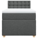 Cama box spring con colchón tela gris oscuro 90x190 cm