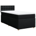 Cama box spring con colchón tela negro 90x200 cm