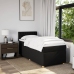 Cama box spring con colchón tela negro 100x200 cm