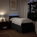 Cama box spring con colchón tela negro 100x200 cm