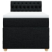 Cama box spring con colchón tela negro 100x200 cm