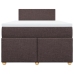 Cama box spring con colchón tela marrón oscuro 120x190 cm