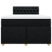 Cama box spring con colchón tela negro 120x190 cm