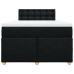 Cama box spring con colchón tela negro 120x190 cm