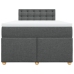 Cama box spring con colchón tela gris oscuro 120x200 cm