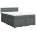 Cama box spring con colchón tela gris oscuro 160x200 cm