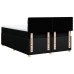 Cama box spring con colchón tela negro 160x200 cm