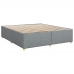Cama box spring con colchón tela gris claro 200x200 cm