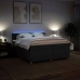 Cama box spring con colchón tela negro 200x200 cm