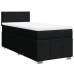Cama box spring con colchón tela negro 80x200 cm