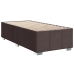 Cama box spring con colchón tela marrón oscuro 90x190 cm