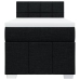 Cama box spring con colchón tela negro 100x200 cm