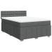 Cama box spring con colchón tela gris oscuro 140x190 cm