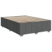 Cama box spring con colchón tela gris oscuro 140x190 cm