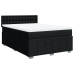 Cama box spring con colchón tela negro 140x190 cm