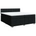 Cama box spring con colchón tela negro 200x200 cm