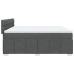 Cama box spring con colchón tela gris oscuro 200x200 cm