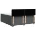 Cama box spring con colchón tela gris oscuro 200x200 cm