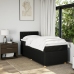 Cama box spring con colchón tela negro 80x200 cm