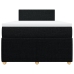 Cama box spring con colchón tela negro 120x200 cm