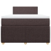 Cama box spring con colchón tela marrón oscuro 120x200 cm