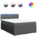 Cama box spring con colchón tela gris oscuro 140x190 cm