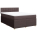 Cama box spring con colchón tela marrón oscuro 140x190 cm