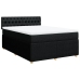 Cama box spring con colchón tela negro 140x190 cm