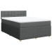 Cama box spring con colchón tela gris oscuro 140x200 cm