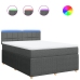 Cama box spring con colchón tela gris oscuro 160x200 cm