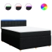 Cama box spring con colchón tela negro 160x200 cm