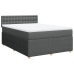 Cama box spring con colchón tela gris oscuro 160x200 cm