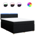 Cama box spring con colchón tela negro 160x200 cm