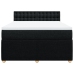 Cama box spring con colchón tela negro 160x200 cm