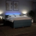 Cama box spring con colchón tela gris oscuro 180x200 cm