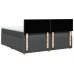 Cama box spring con colchón tela gris oscuro 180x200 cm