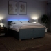 Cama box spring con colchón tela gris oscuro 200x200 cm