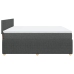 Cama box spring con colchón tela gris oscuro 200x200 cm