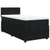 Cama box spring con colchón terciopelo negro 80x200 cm