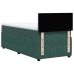 Cama box spring con colchón terciopelo verde oscuro 80x200 cm