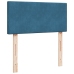 Cama box spring con colchón terciopelo azul oscuro 80x200 cm