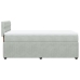 Cama box spring con colchón terciopelo gris claro 80x200 cm