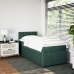 Cama box spring con colchón terciopelo verde oscuro 80x200 cm