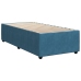 Cama box spring con colchón terciopelo azul 90x190 cm