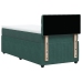 Cama box spring con colchón terciopelo verde oscuro 90x190 cm