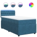Cama box spring con colchón terciopelo azul 90x190 cm
