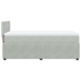 Cama box spring con colchón terciopelo gris claro 90x190 cm