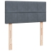 Cama box spring con colchón terciopelo gris oscuro 90x190 cm
